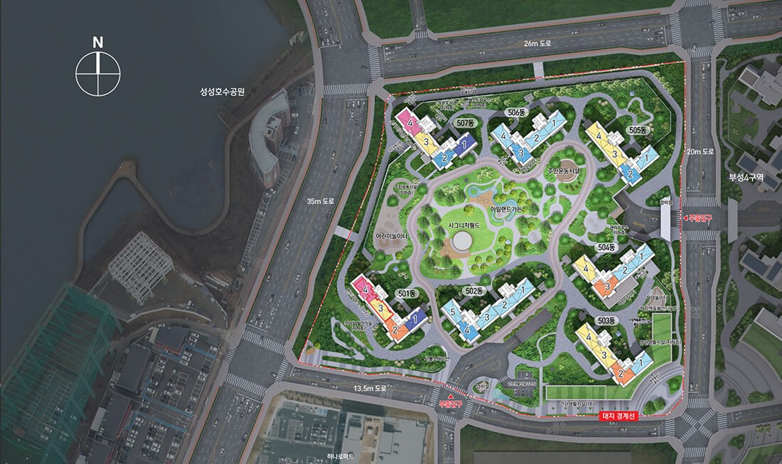 천안 아이파크시티 6단지 단지배치도