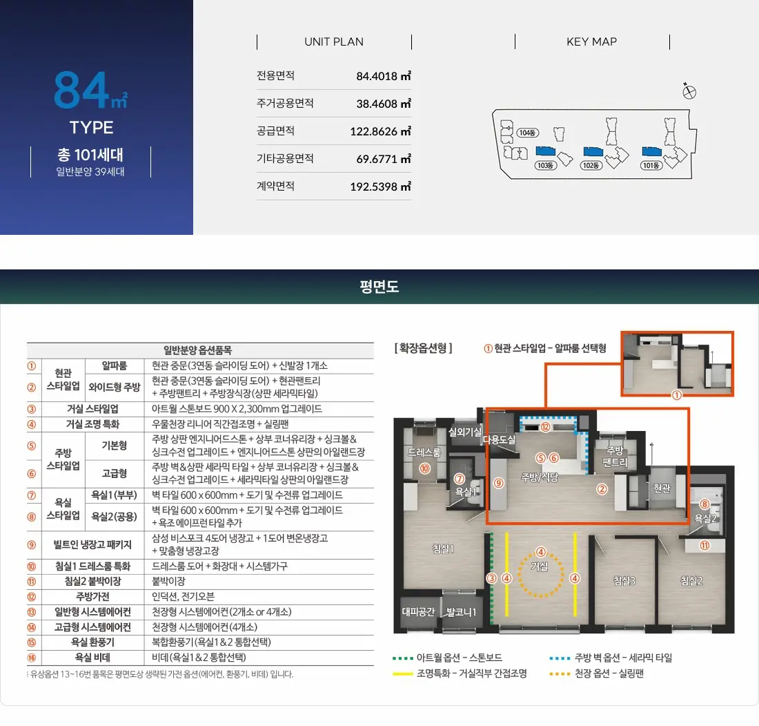 84㎡ 평면도